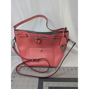 Michael Kors Drawstring Shoulder‎ Bag Pink Saffiano Leather